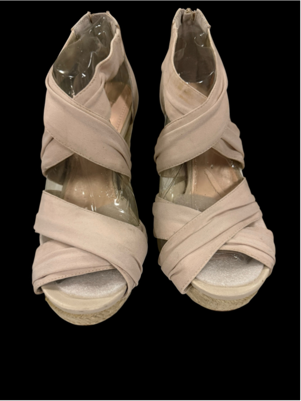Women's Gianni Bini Beige Wedge Sandals Size 9M